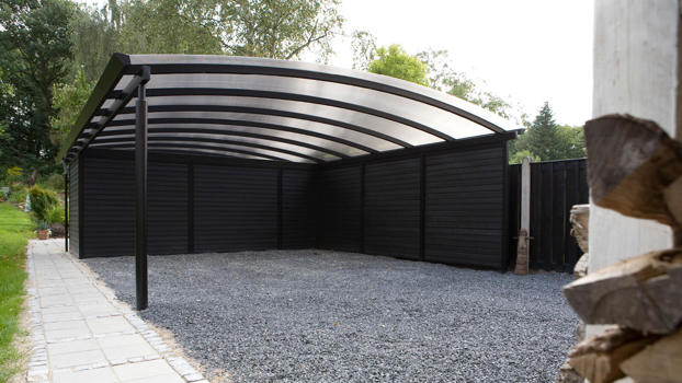ELIPSE carport med redskabsrum og plads til 2 biler