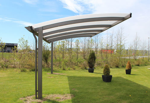 WING sidehængt carport til 1 bil pulverlakeret Sablé