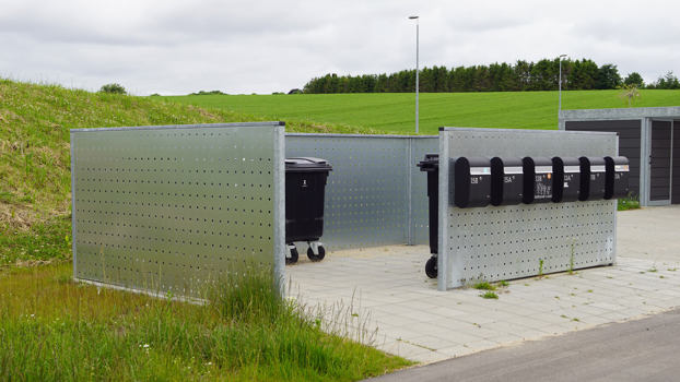 Containerafskærmning med hulplade