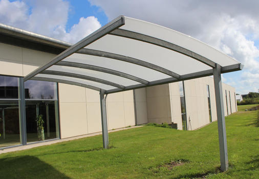 Overdækning i stål model WING