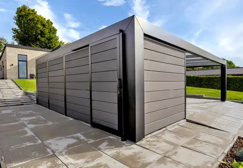 Skydedaoer Til Redskabsrum Med Kompositbeklaedning