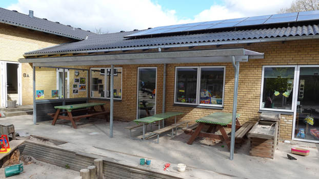 Wall aktivitetsrum model PLAN med Komposit og hærdet glas i siden