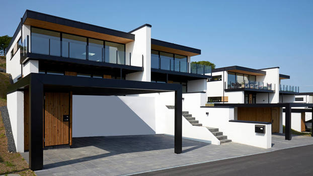 KUBIC væghængte carporte med redskabsrum