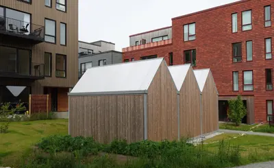 PEAK Cykeloverdaekning B Roof Lamelbeklaedning