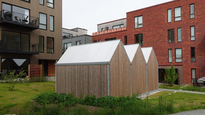 PEAK Cykeloverdaekning B Roof Lamelbeklaedning