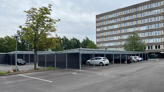 PLAN carportanlæg med beklædning i EasyPlank