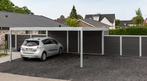 UNA Carport Med Komposithegn