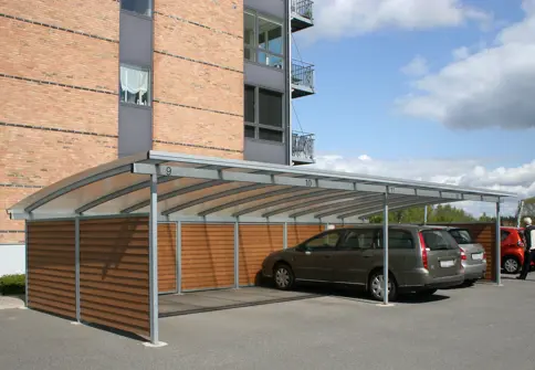 ELIPSE Carportanlaeg Med Traebeklaedning
