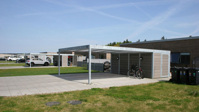 UNA Varmgalvaniserede Carporte Til Boligbyggeri