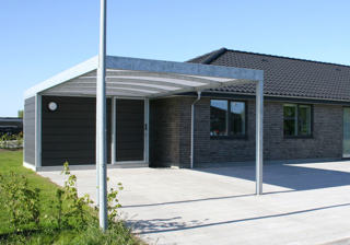 UNA Varmgalvaniseret Staalcarport
