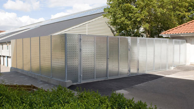 Containerskjuler med hulplade